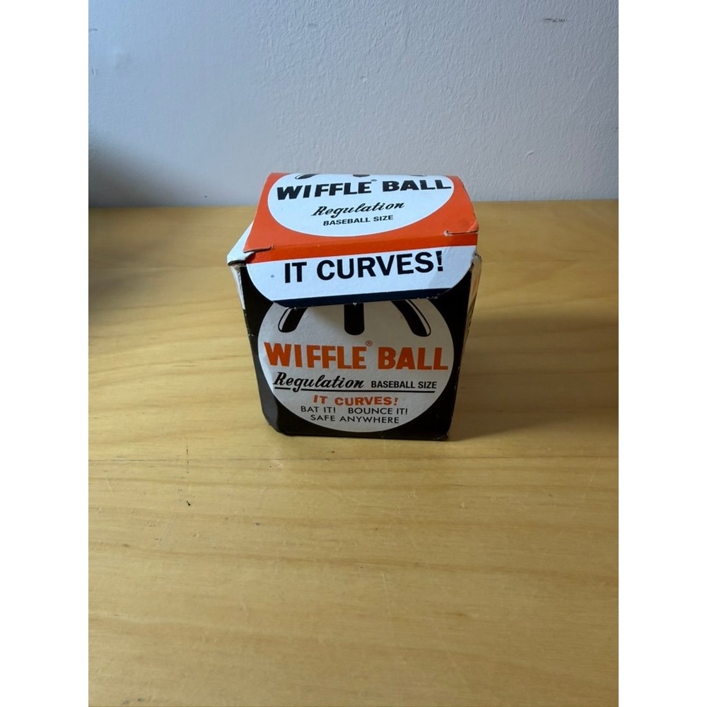 Vintage Wiffle Ball Regulation Baseball Size Perforated Plastic Ball with Box
